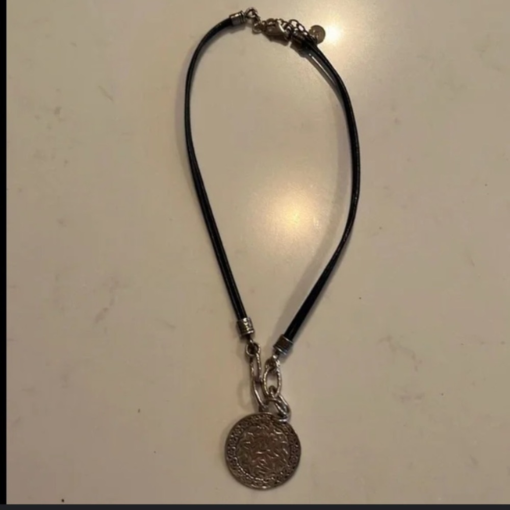 Silpada Sterling Silver and multi-metal Elegant Black Cord Necklace